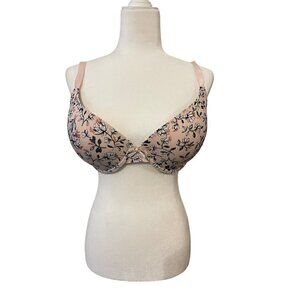 Adrienne Vittadini Pink Floral Bra Size 38DD NWOT